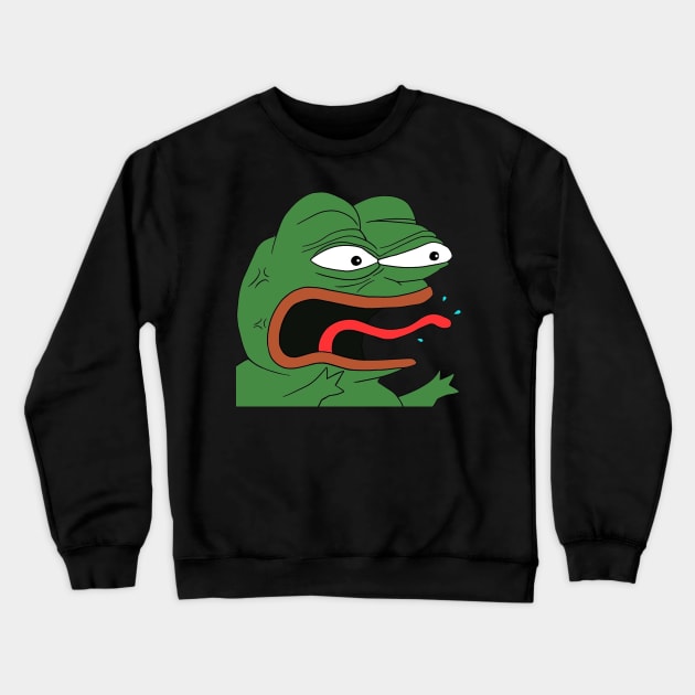 Angry Pepe Crewneck Sweatshirt by YourRequests